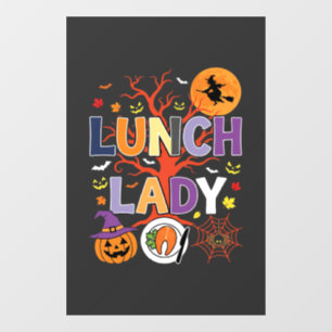 Halloween Lunch Lady Witch Kitchen Vector Window Cling