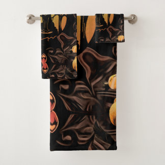 Halloween lurking wolf  bath towel set