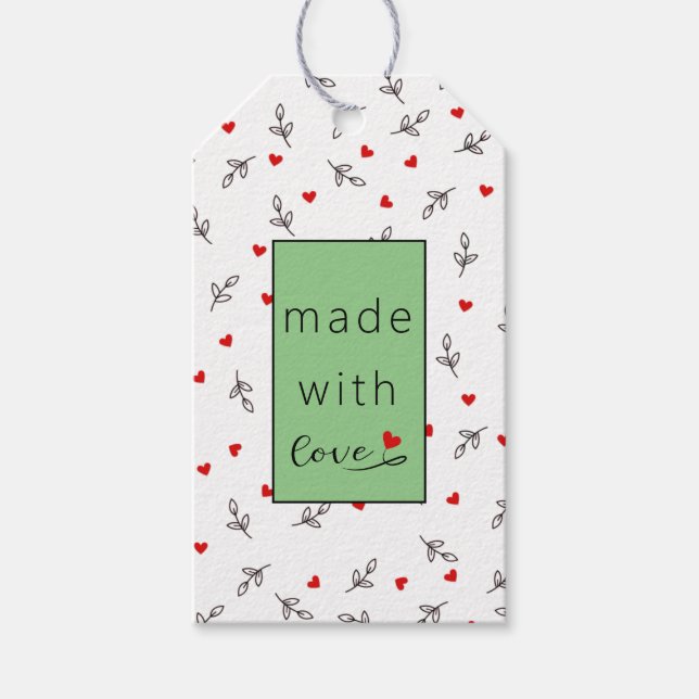 Halloween Made With Love Heart Gift Tag (Front)