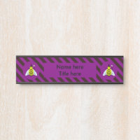 Halloween Magic Bee Wizard Purple and Black Stripe