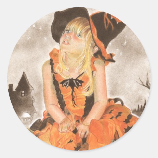 Halloween Magic Classic Round Sticker (Front)