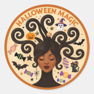 Halloween Magic Classic Round Sticker
