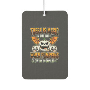 Halloween Magic Pumpkin Moonlight Horror Vector Car Air Freshener