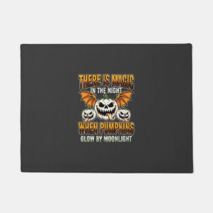 Halloween Magic Pumpkin Moonlight Horror Vector Doormat