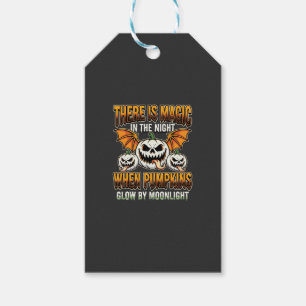 Halloween Magic Pumpkin Moonlight Horror Vector Gift Tags