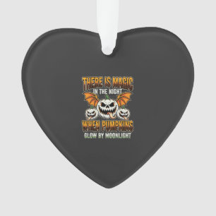 Halloween Magic Pumpkin Moonlight Horror Vector Ornament