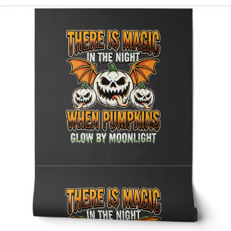 Halloween Magic Pumpkin Moonlight Horror Vector Wallpaper