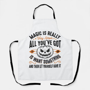 Halloween Magic Pumpkin Vintage Vector Shirt Desig Apron