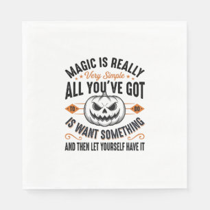Halloween Magic Pumpkin Vintage Vector Shirt Desig Napkin