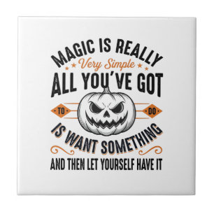 Halloween Magic Pumpkin Vintage Vector Shirt Desig Tile