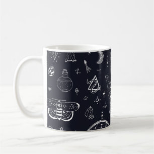 Halloween Magic: Vintage Doodle Pattern. Coffee Mug