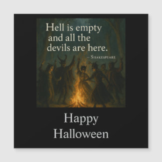 Halloween Magnetic Greetings Card - Hell is Empty