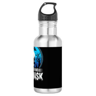 Halloween Man Behind the Mask Haunted House 532 Ml Water Bottle