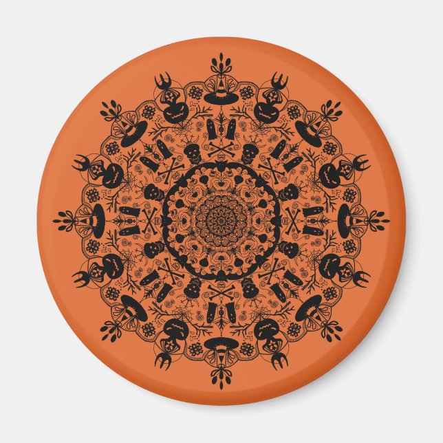 Halloween Mandala Magnet (Front)