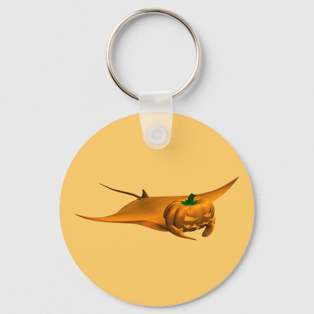 Halloween Manta Ray Key Ring (Front)