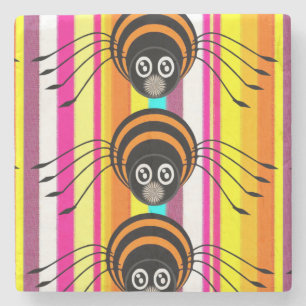 Halloween Marble Stone Coaster, Spider Coaster