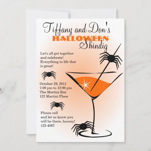 Halloween Martini Shindig! Invitation (Front)