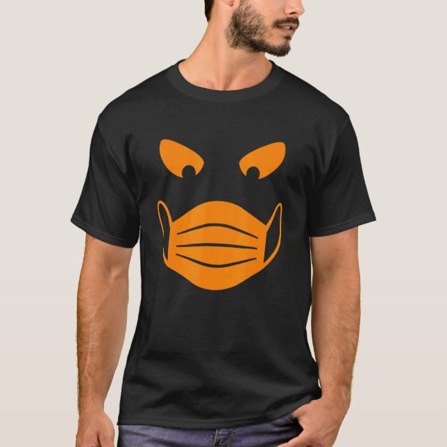 Halloween Mask Costume Men Women Adult Casual T-Shirt (Front)