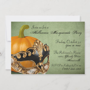 Halloween Masquerade Party Invitations