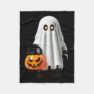 Halloween Master Builder Ghost Kids Building Block Fleece Blanket