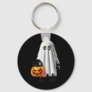 Halloween Master Builder Ghost Kids Building Block Key Ring