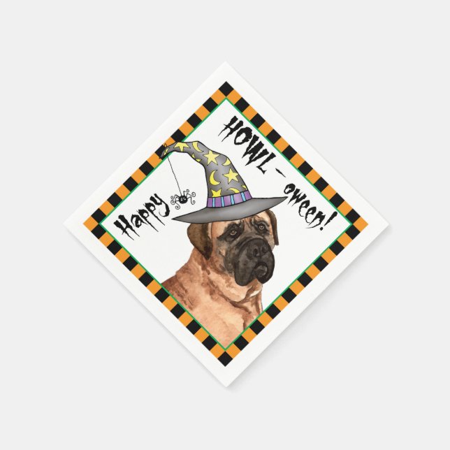 Halloween Mastiff Napkin (Corner)