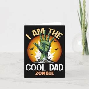 Halloween Matching Cool Dad Zombie Costume  Card