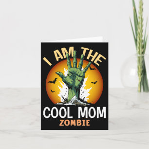 Halloween Matching Cool Mom Zombie Costume  Card