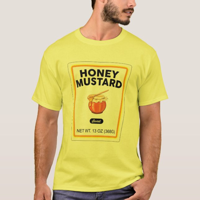 Halloween Matching Costume Honey Mustard Bottle La T-Shirt (Front)
