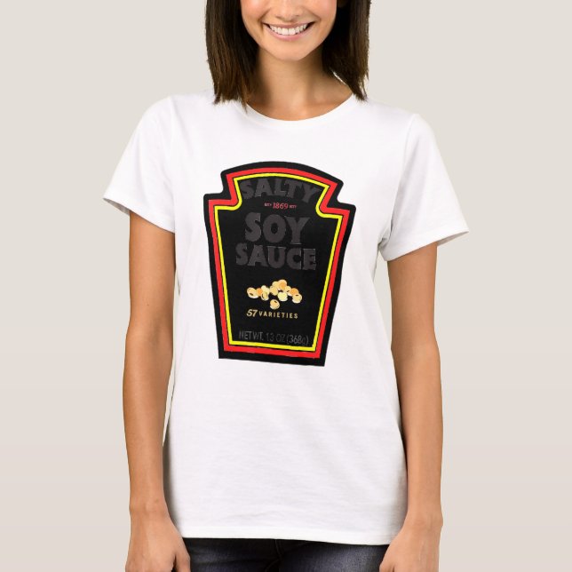 Halloween Matching Costume Salty Soy Sauce Bottle  T-Shirt (Front)