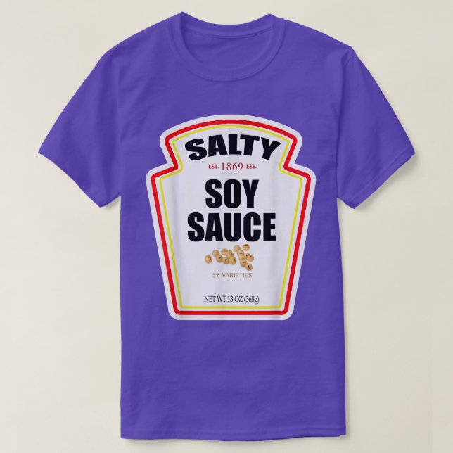 Halloween Matching Costume Salty Soy Sauce Bottle  T-Shirt (Design Front)