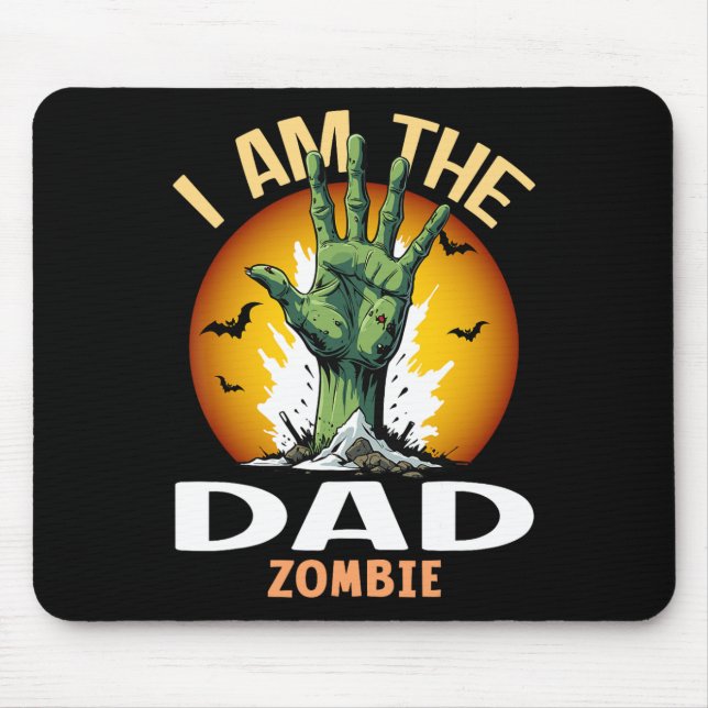 Halloween Matching Dad Zombie Costume  Mouse Mat (Front)