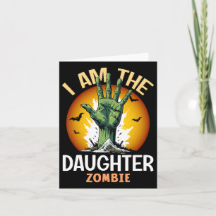 Halloween Matching Daughter Zombie Costume Card