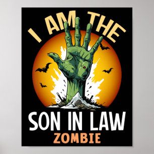 Halloween Matching Son In Law Zombie Costume Poster
