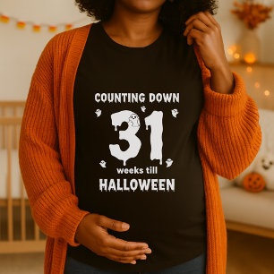 Halloween Maternity Counting Down 31 Weeks  T-Shirt