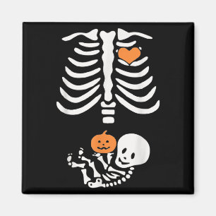 Halloween Maternity Skeleton Baby Heart Pregnancy Magnet