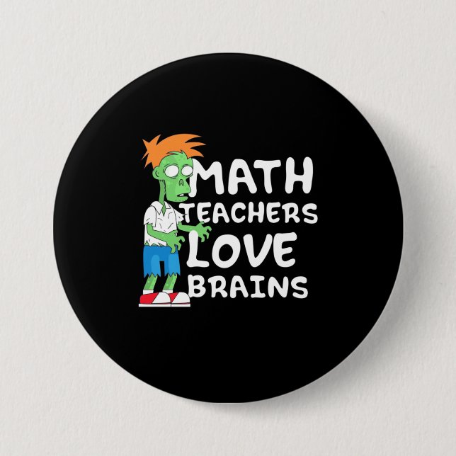 Halloween Math Teacher Love 7.5 Cm Round Badge (Front)