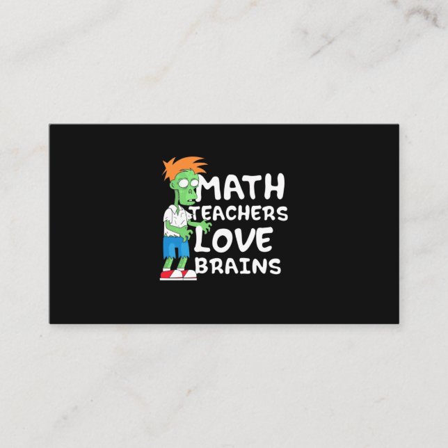 Halloween Math Teacher Love Business Card (Front)