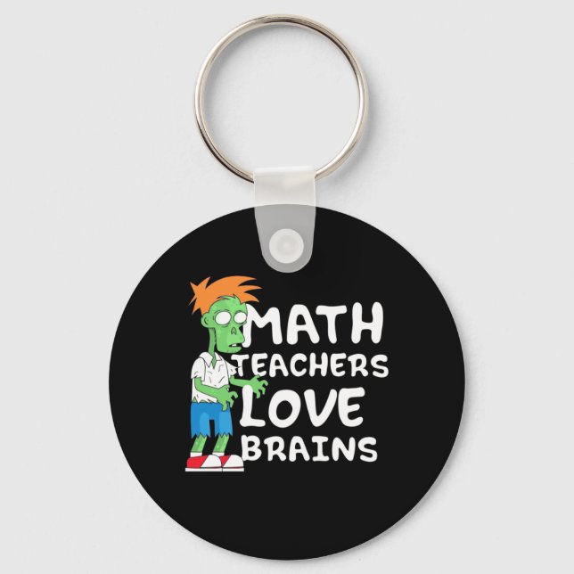 Halloween Math Teacher Love Key Ring (Front)