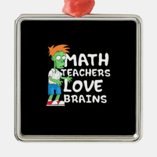 Halloween Math Teacher Love Metal Tree Decoration