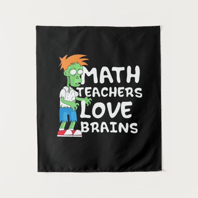 Halloween Math Teacher Love Tapestry (Front)