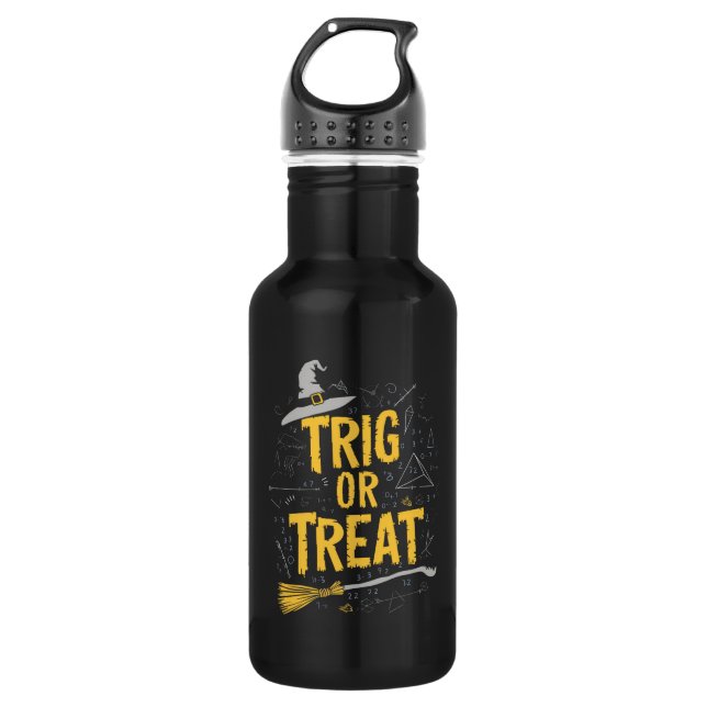 Halloween Math Teacher Trig Or Treat School  532 Ml Water Bottle (Front)