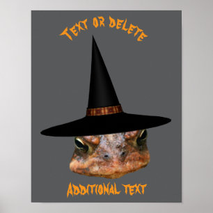 Halloween Mean Toad Face Personalised Poster