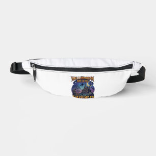 Halloween Means Happiness Haunted Castle Witch Moo Bum Bags
