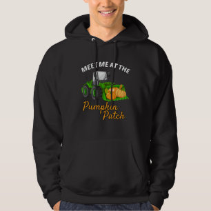 Halloween Meet Me At The Pumpkin Patch Tractor P Hoodie