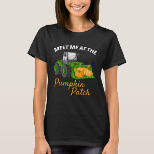 Halloween Meet Me At The Pumpkin Patch Tractor P T-Shirt