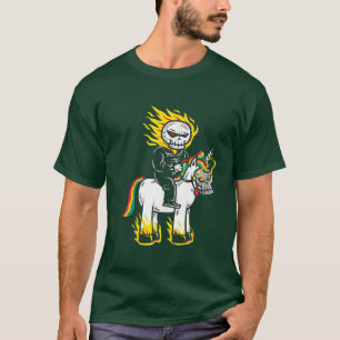 halloween men saves unicorn horrer movie T-Shirt