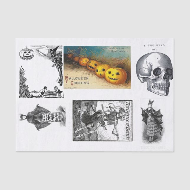 Halloween menagerie decoupage tissue paper (Front)