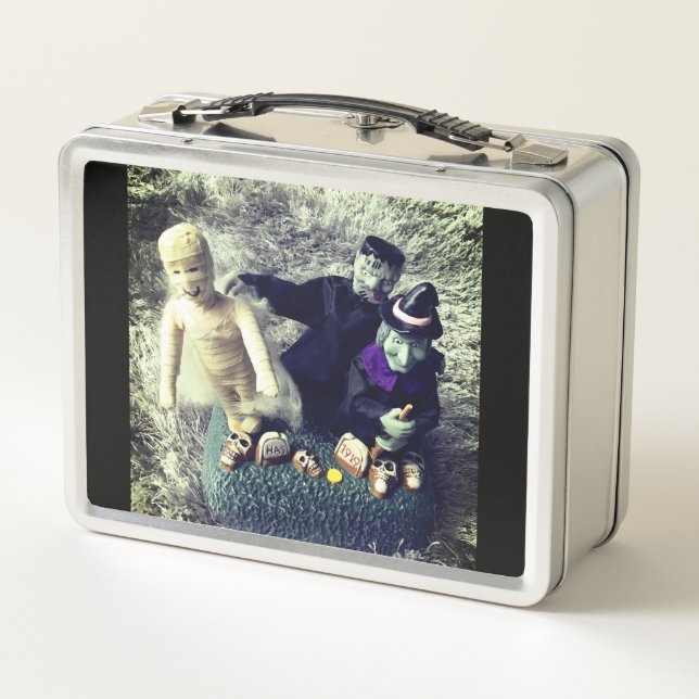 Halloween Metal Lunchbox by dalDesignNZ (Back)