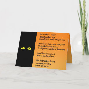 Halloween Metaphor Poem Card - Black Cat